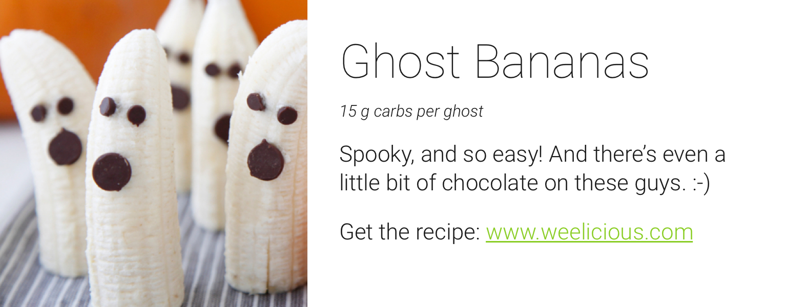 low carb halloween - ghost bananas for halloween - low carb halloween recipes - low carb recipes for halloween - diabetic halloween recipes - halloween and diabetes 
